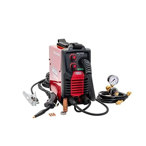 Lincoln Electric 90i MIG and Flux Core Wire Feed Weld-PAK Welder, 120V Welding Machine, Portable w/Shoulder Strap, Protective M...