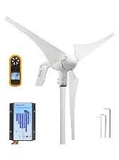 PIKASOLA Wind Turbine Generator 12V 400W with a 30A Hybrid Charge Controller. As Solar and Wind Charge Controller which can Add...