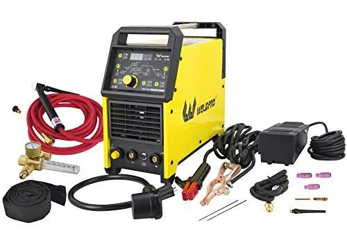Weldpro Digital TIG 200GD AC DC 200 Amp Tig/Stick Welder with Pulse CK 17 Worldwide Superflex Torch 3 Year Warranty Dual Voltag...